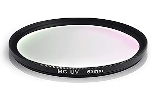 Ares Foto® Filtro UV MC. Alluminio e vetro ottico. Idrorepellente e antigraffio. Per Canon Sony Nikon Leica Fujifilm Panasonic Pentax Sigma Tamron Pentax (62mm)