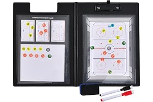 EnMart Magnetisk taktisk Hockey Board – Strategitavla med penna och magneter, för fullspår och mellanspår (matcher och träning)