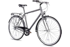 ‎CHRISSON CHRISSON 28 Zoll Citybike Herren - City One anthrazit matt 53 cm - Herrenfahrrad mit 3 Gang Shimano Nexus Nabenschaltung - praktisches Cityfahrrad für Männer