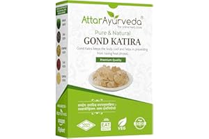 Attar Ayurveda Gond Katira | Natural Edible Gum | Cooling Properties | Plant-Based Ingredient for Drinks & Desserts | No Additives | Herbal Food Product | 6.8 oz Pack | Tragacanth Gum