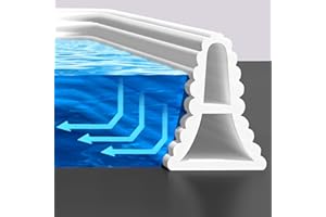 Adoture - Barrera de ducha y sistema de retención de agua para el umbral de ducha plegable y mantiene el agua dentro del umbral (1.67 M, Blanco Ola)