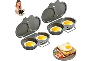 2 stycken äggpocherare, äggkokare, mikrovågsugn, 2 äggpocherare för pocherade ägg