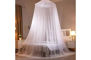 HOOPOE Mosquitera Cama Matrimonio Individual,2 Piezas Mosquito Net for Bed Dosel, Mosquitero Cúpula Universal Poliéster,Viajes Mosquitera Plegable Portátil 60x250x900cm