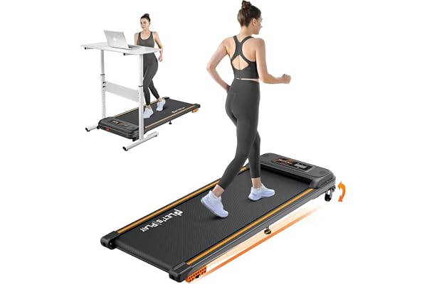 LET S Play SWPAD 4HP Peak Walking Pad for Home Use Under Desk Walking Pad Tredmill with Widest Running Surface, 8% Manual Incline,110KG Weight Capacity, BT Speaker, (No Assembly Required)