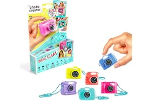 Fotoskapare minikamera nyckelring | 14 filter, blixt + mikrofon, perfekt för resor, present till pojkar och flickor 6+, 1 stil per köp, vald slumpmässigt