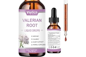 VSYLICN Valerian Root Liquid Drops | High-Potency 590mg per Serving Alcohol-Free Herbal Supplement | Fast-Absorbing Liquid for Natural Calm, Relaxation & Sleep Support | 2 fl oz (60 mL) | 30-Day Supply