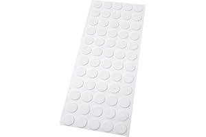 Adsamm® / 60 x feltrini autoadesivi ultrasottili/Bianco/ø 14 mm/Rotondo/piedini per mobili in feltro extra fine da 1.5 mm di spessore/pad protettivi per arredi
