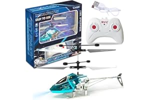 HATFRYF Remote Control Helicopter for Kids, RC Flying Toy, Altitude RC Helicopters, One Key Take Off/Landing, Easy to Fly Indoor/Outdoor RC Helicopter, Gifts Toys for Kids Beginners 8+ Accessory (Blue)