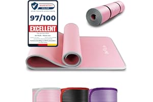 DH FitLife Yoga Mat 183 x 61 x 1 cm – Extra Thick, Non-Slip Exercise & Fitness Mat, Durable Gymnastics Mat for Pilates, Workout & Home Gym