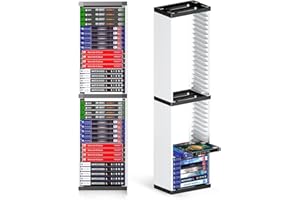 Nargos Videospiel-Aufbewahrungsständer für PS5/PS4/PS3/Xbox Series S & X/Xbox One Game, universeller Game-Disc-Halter, vertikaler Blu-ray-Etui-Organizer