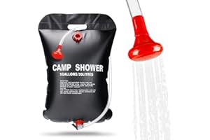 ASANMU Doccia Solare Campeggio, Doccia Campeggio, Borsa da Campeggio Solare Borsa Doccia Sacca Campeggio Portatile con Tubo Rimovibile e Soffione per Escursionismo Trekking All'aperto Borsa da Bagno