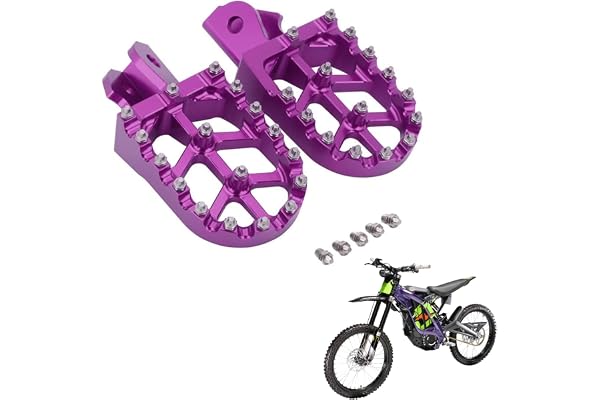 Dirt Bike Repose-pieds larges CNC en alliage d'aluminium pour Surron/Light Bee/Sur Ron S/X/X160/X260 CRF150F CRF230F 2003-2017 Violet