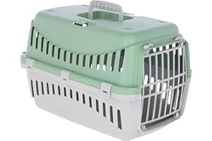 Kerbl Pet Cassetta di Trasporto Expedion, Opzione di Trasporto per Gatti/Cani/Piccoli Animali, plastica, Miele, Nero, 45 x 30 x 30 cm