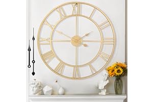 Mee 2ou Reloj De Pared De Diseño Moderno Y Vintage, Silencioso Sin Tic-TAC, Reloj De Pared Grande Salón, Disponible En 40 cm, 47 cm, 60 cm, 80 cm, 100 cm, Ideal para Ideal para Salon Cocina Oficina