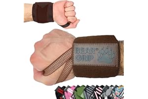 Bear Grip - Bandes de soutien pour poignets lors de la musculation, (Vendues par paire)