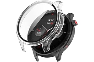 Hiseus Funda con Protector Compatible con Amazfit GTR 4, Carcasa de Pantalla de PC Anti-Polvo Resistente a Arañazos Cubierta Protección para GTR 4 (Transparente)