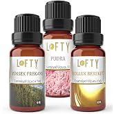 3 l&uuml; Avantajlı Set Lofty Pudra, Y&uuml;ksek Frekans, Bolluk Bereket Saf U&ccedil;ucu Yağ (10ml) -%100 Doğal Esansiyel Yağ | Uyku, Rahatla