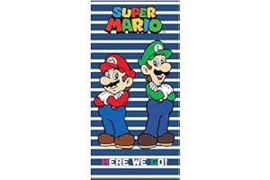 Carbotex Super Mario Strandtuch Badetuch Duschtuch 70x140cm SMARIO230615
