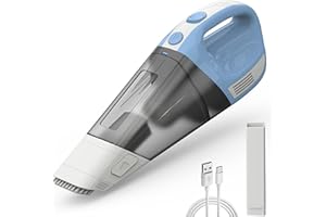 Enocos Handheld Vacuum Cordless, Powerful Suction Car Vacuums Cleaner, Wet & Dry Use, Quick Cleaning for Vehicle, House, Office Blue