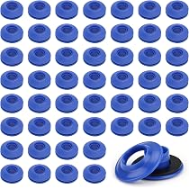 Œillets Plastique Pour Bâche - 50 Pièces - Bleu - 28x28x12mm - Renfort Toile, Tente