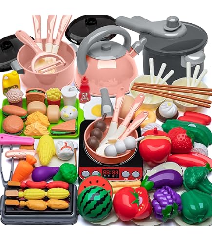 Ensemble Cuisine Enfant 31 Pièces - Ustensiles En Bois Et Acier Inoxydable - Tablier Et Toque De Chef - Jeu De Rôle 3-6 Ans