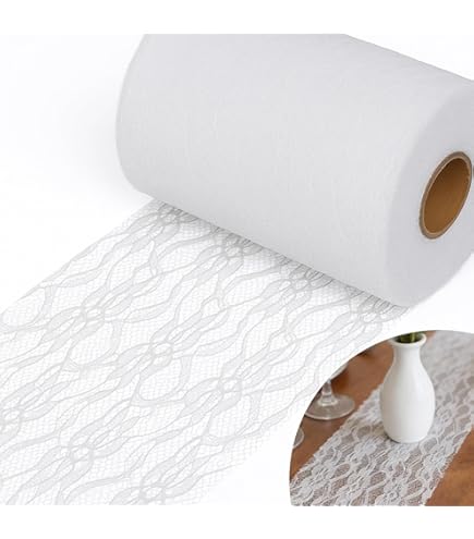 100%Mosel organza tafelloper, transparant, met sterren in goud-metallic (28 cm x 5 m), elegante