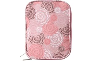 ‎COOPAY Coopay Stricknadeln Aufbewahrungstasche, Häkeltasche, Tasche für Rundstricknadeln, Häkelwerkzeug & Nähzubehör Speicher-Organisator, Tragbar Stricktasche Aufbewahrung mit Reißverschluss, Rosa