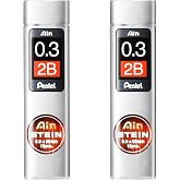 Pentel Ain Stein Mekanik Dolum U&ccedil;ları - 0,3 mm 2B - 2 T&uuml;pl&uuml; Paket