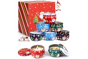 BIRSHE Velas Aromáticas,Navidad Velas Perfumadas 8 pcs Cera de Soja Aromaterapia Velas Decoración Regalo 100% Natural Velas Perfumadas Regalo Mujer Vela Aromaticas para Baño,Yoga,SPA,Aliviar el Estrés