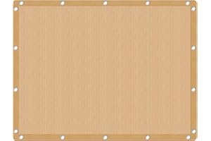 VICLLAX 90% Shade Fabric Sun Shade Cloth with Reinforced Grommets, Outdoor Sun Screen Fabric for Outdoor Patio Garden Pergola Cover Canopy 6x8 FT, Wheat