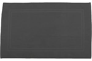 ‎JULIE JULSEN Julie Julsen Badvorleger 70 x 120 cm Premium Qualität 900 gm2 in aktuellen Farben und 4 Größen aus Baumwolle Badematte Badteppich Duschvorleger Design Doppel Rahmen Anthrazit