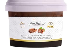 DOLCINCASA.COM Pasta Gianduione al Naturale, con Soli Aromi Naturali con un Alto Contenuto di Cacao e Nocciole 200 g
