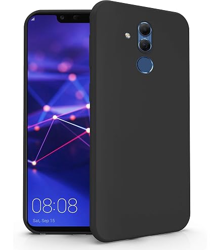 Cadorabo Custodia per Huawei P10 LITE in FROST NERO - Morbida Cover Protettiva Sottile di Silicone TPU con Bordo Protezione - Ultra Slim Case Antiurto Gel Back Bumper Guscio