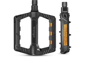 COICER Pedales con Bandas Reflectantes, Plataforma Antideslizante 9/16 Pulgadas para Bicicleta de Correr, Eléctrica y de Ciudad