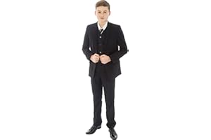 Vivaki 5 Piece Slim Fit Black Suit