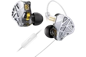 keephifi CCZ MC04 In ear Monitors, IEM-hörlurar med 3,5 mm plugg silverpläterad OFC, in-ear-hörlurar 10 mm 1DD+1BA hybriddriv