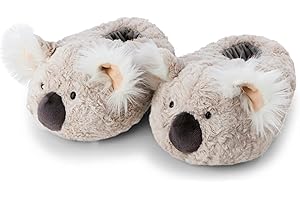 NICI Hausschuhe für Kinder & Erwachsene Faultier Izzy Icetumbler 40-43 (L) - beige - Warme Kuscheltier Schuhe aus Plüsch mit Anti-Rutsch Sohle, Slippers - 62452