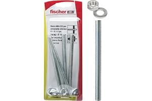 Fischer 4 Pz Barre Filettate M8X120 con Dado e Rondella FIS GS per Ancorante Chimico, 507248