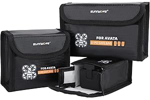 ZJRXM Avata FPV Drone Sac de Batterie Explosion Sac de Sécurité Lgnifuge, Antidéflagrant Batterie Sac de Sécurité pour DJI Avata FPV Drone Batteries Accessoires (pour 3 Batterie)