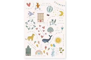 ‎GENERISCH Affirmationsposter A3 | Poster Affirmationen für Kinder | positive Glaubenssätze | Geschenk für Kinder | heeaven