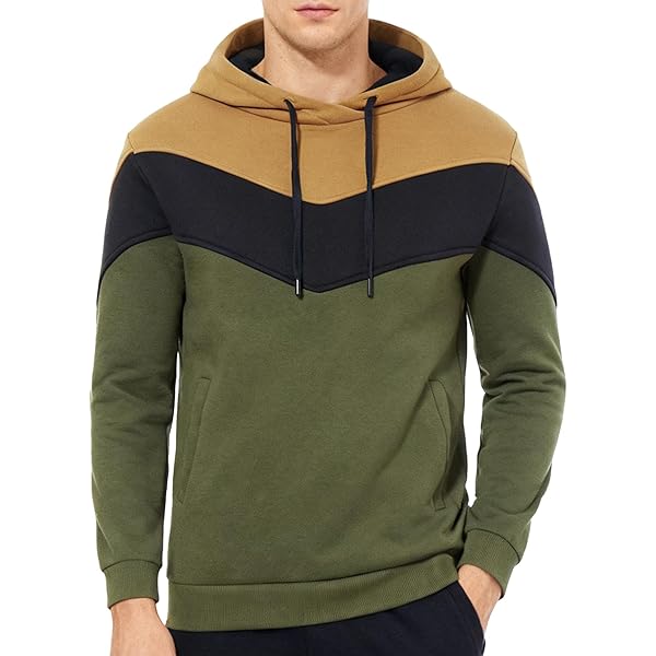 comefohome Heren Hoodie, lange mouwen, sweatjack, capuchontrui, kleurblok sweatshirt, M comefohome Heren Hoodie, lange mouwen, sweatjack, capuchontrui, kleurblok sweatshirt, M