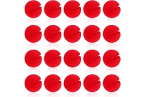 BIPL 20 Stück Clownsnasen, Lustige Schaumstoff Nase, 5cm Zirkus Clown Nase Rot, für Schminke Partys, Karneval, Zirkusvorstellung, Halloween oder Andere Mottopartys