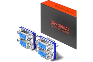 DriverGenius Adaptateur Série RS232 - Adaptateur 9-Pin DB9 Femelle À Femelle (Métal, RS232F2F-4A, 4 Pièces/Pack)