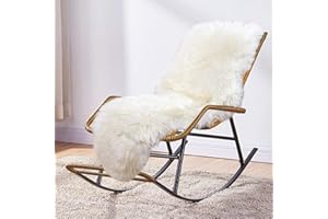 ‎MH MYLUNE HOME MH MYLUNE HOME Lammfell Teppich Schaffell echt groß 180 x 60cm schafsfelle weiche und Flauschige Decke beige Sitzfell Bett-Vorleger oder Matte für Wohnzimmer Stuhl Sofa