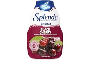 SPLENDA Energy Liquid Water Enhancer Drops, Sugar Free, Zero Calorie, Natural Flavor, Concentrated Drink Mix, 3.11 Fl Oz Each Bottle (Black Cherry, 1 Pack)