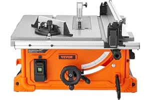 VEVOR Troncatrice Circolare per Legno da Banco con Lama 1800W / 8A per Lavorazione in Officina Garage, 4400 giri/min Angolo Taglio Regolabile -60˚-+60˚ Capacità di strappo 62,5cm