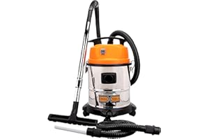 CROSS TOOLS T.I.P. NTAS 1200 68519, Aspirateur à Cendres Sec Humide avec Fonction soufflage, Acier, Argent/Noir, sans Accessoires