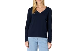 Amazon Essentials Camiseta de Cuello en V, Manga Larga, Corte Regular, 100% Algodón Mujer
