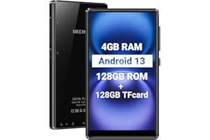 MECHEN 256GB WiFi MP3 Player with Bluetooth, Android 13 and Wi-Fi Streaming, 5" 1080P IPS Display, Preinstalled Audible, Amazon Music, Spotify, Play Store.