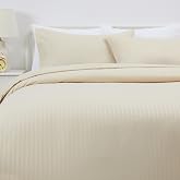 Amazon Basics Microfibre Duvet Cover Set for 150/160 Bed, 3 Pieces, Duvet Cover 240 x 220 cm and 2 Pillowcases 50 x 80 cm, Be